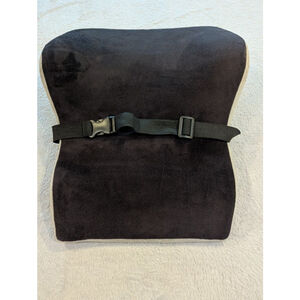 Samsonite Black & Gray Lumbar Support Pillow With Zipper Removeable Cover